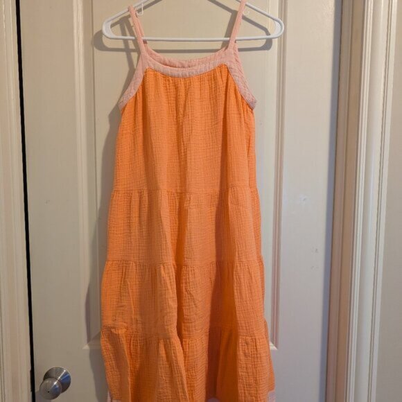 100% cotton orange dresssize 13-14 kids